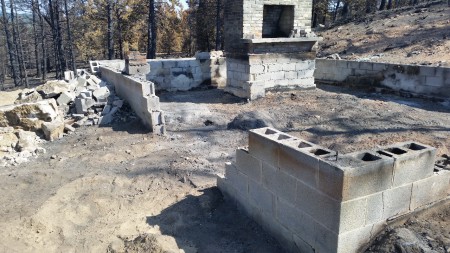 BEFORE: Burnt cabin in Cold Springs Burn Scar